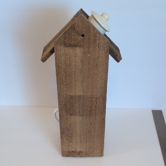 Handcrafted Rustic Wooden Bird Feeder Somewhere Over The Rainbow - Picture 5 of 16